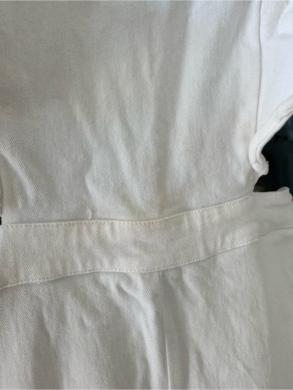 Jealous Tomato White Denim Cutout Bellbottom Jumpsuit - Picture 4 of 10